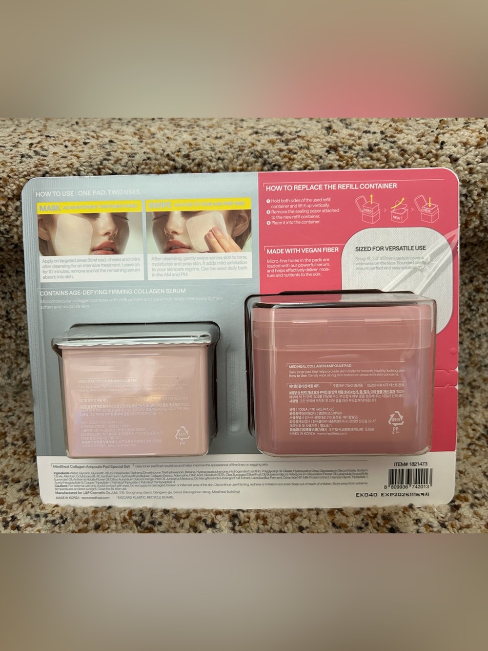 Mediheal Collagen Ampoule Pad - Day and Night Daily Toner Pads (200 Pack) - Picture 2 of 2